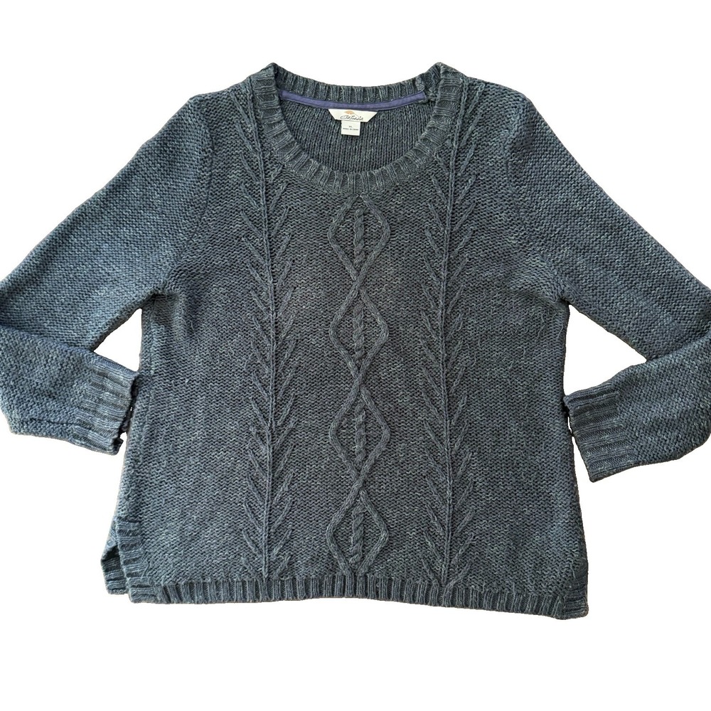 Bob Timberlake Green Fisherman Sweater XL Cable Knit Wool Blend Pullover Camping
